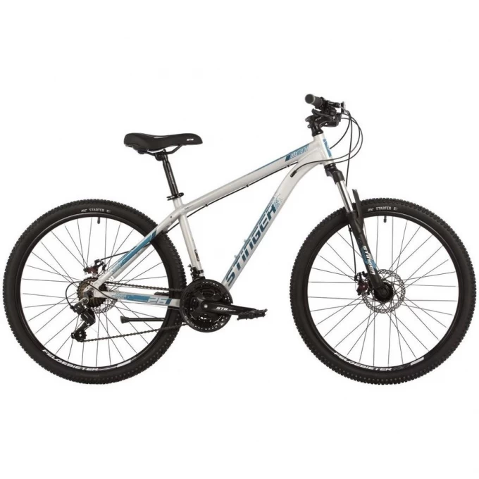 Горный велосипед STINGER ELEMENT STD 26" серый с рамой 16" 26AHD.ELEMSTD.16GR2