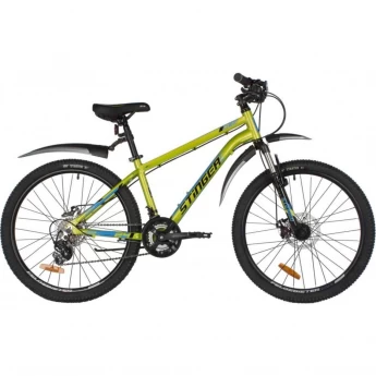 Велосипед STINGER 26" ELEMENT EVO зеленый, алюминий, размер 14"